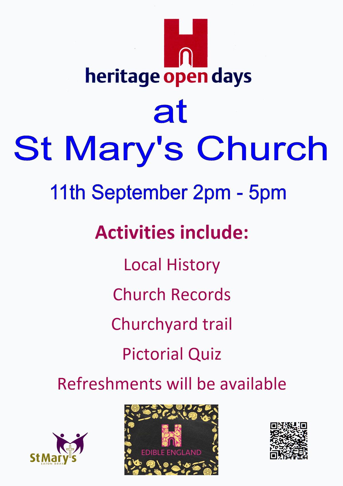 Heritage Open Day - 11 September 2021 - 2pm to 5pm