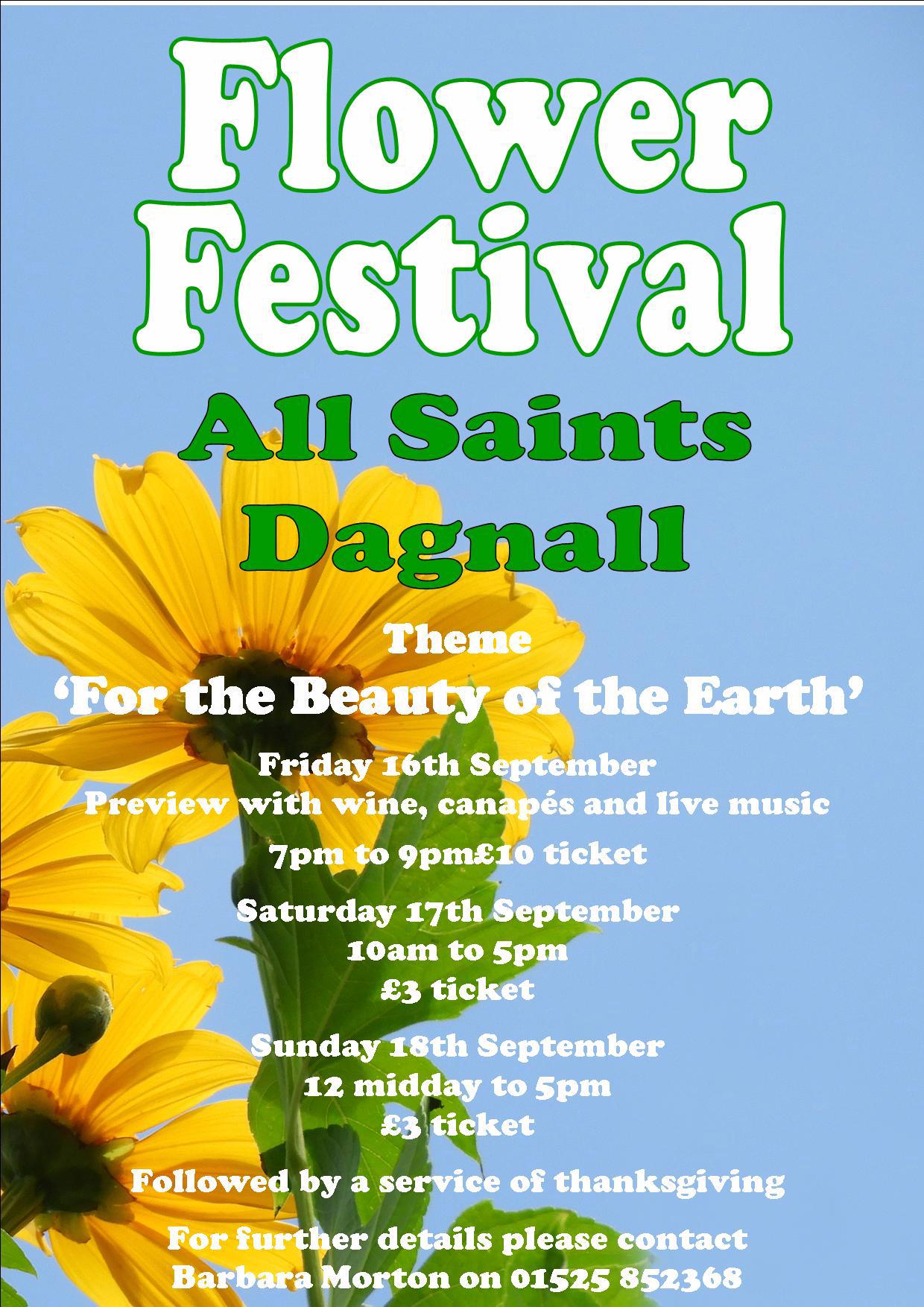 Flower Festival, Dagnall, 16-18 Sep 2022