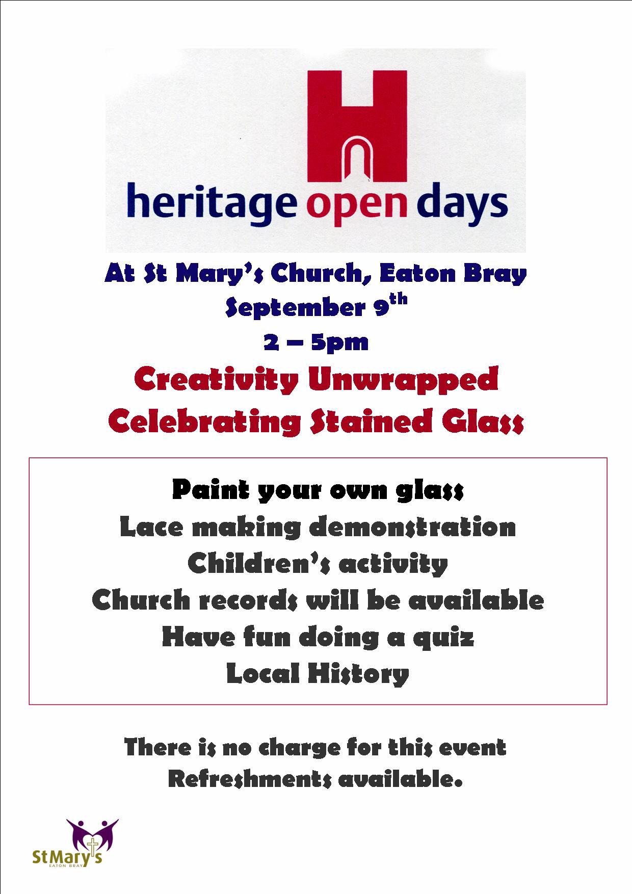 Heritage Open Day - 9 September 2023 - 2pm to 5pm