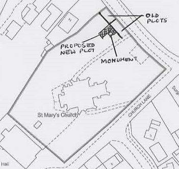 Sketch of proposed cremation plot 3