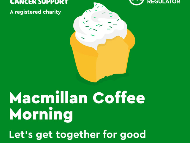 World's Biggest Coffee Morning, 25 September MacMillan Coffee Morning