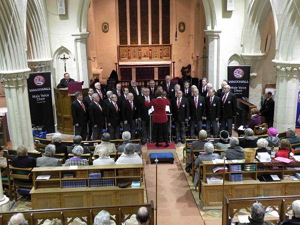 Vauxhall Male Voice Choir at St Mary's Eaton Bray. Photo © Eileen Bennett 2010